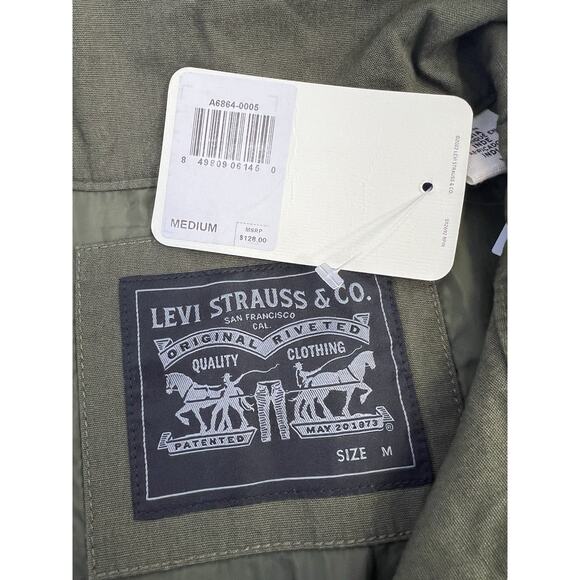 Levi’s Men’s Utility Jacket Olive Green Zip Front Size M New With Tags - Picture 9 of 13